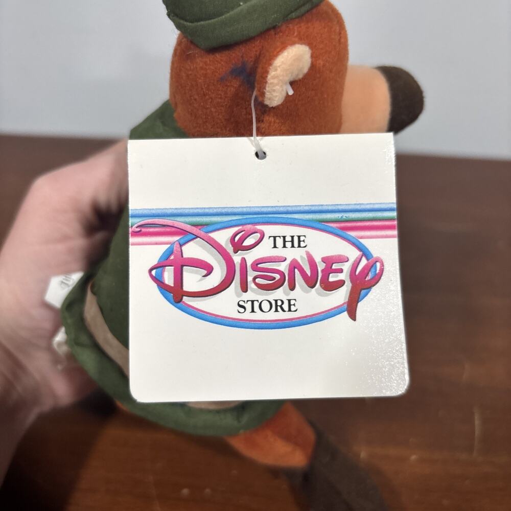 Vintage Disney Store Robin Hood Little John 8" Mini Bean Bag Stuffed Animal - Picture 6 of 7